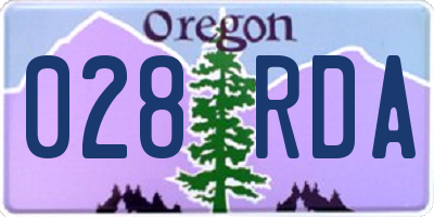 OR license plate 028RDA