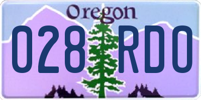 OR license plate 028RDO