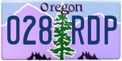 OR license plate 028RDP
