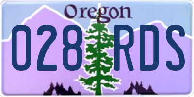 OR license plate 028RDS