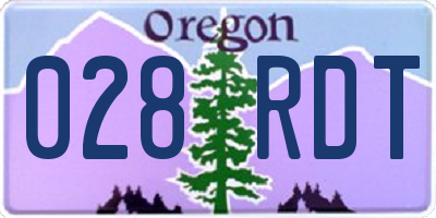 OR license plate 028RDT