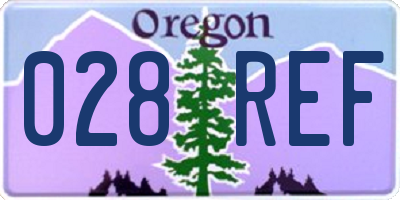 OR license plate 028REF