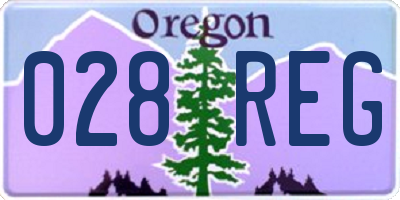 OR license plate 028REG