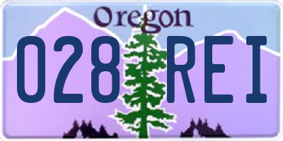 OR license plate 028REI