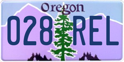 OR license plate 028REL