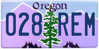 OR license plate 028REM