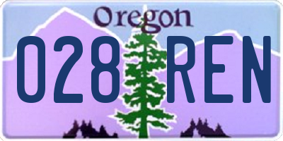 OR license plate 028REN