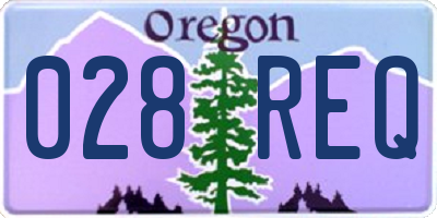 OR license plate 028REQ