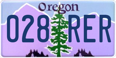 OR license plate 028RER