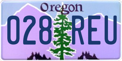 OR license plate 028REU