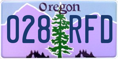OR license plate 028RFD