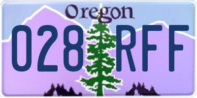 OR license plate 028RFF