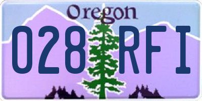 OR license plate 028RFI