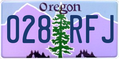 OR license plate 028RFJ