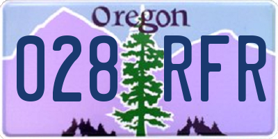 OR license plate 028RFR