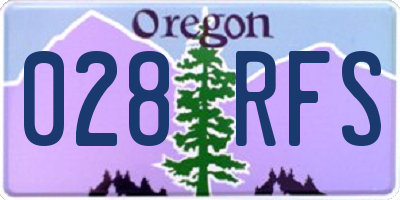OR license plate 028RFS