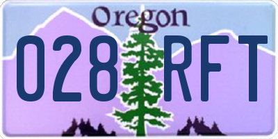 OR license plate 028RFT
