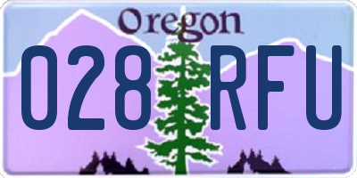 OR license plate 028RFU