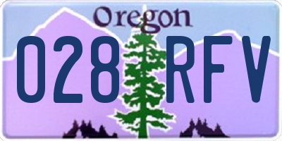 OR license plate 028RFV