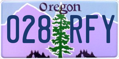 OR license plate 028RFY