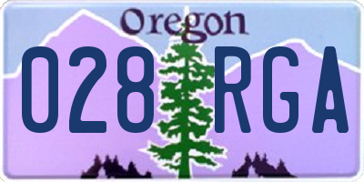 OR license plate 028RGA