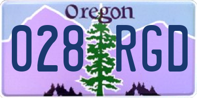 OR license plate 028RGD