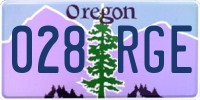 OR license plate 028RGE