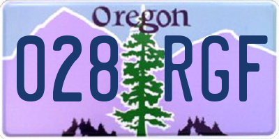 OR license plate 028RGF