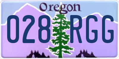 OR license plate 028RGG
