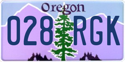 OR license plate 028RGK