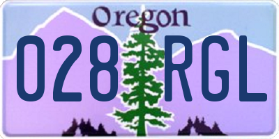 OR license plate 028RGL
