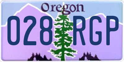 OR license plate 028RGP