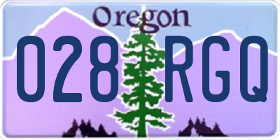 OR license plate 028RGQ