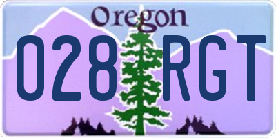 OR license plate 028RGT