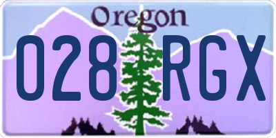 OR license plate 028RGX