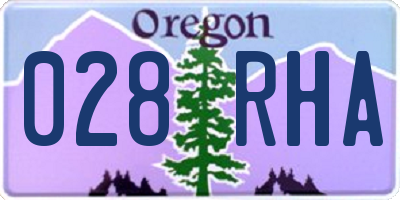 OR license plate 028RHA