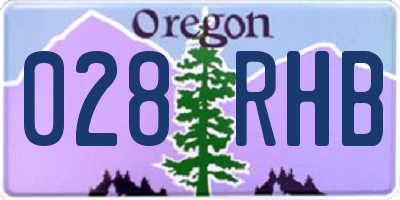 OR license plate 028RHB