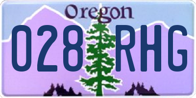 OR license plate 028RHG