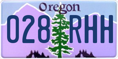 OR license plate 028RHH