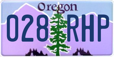OR license plate 028RHP