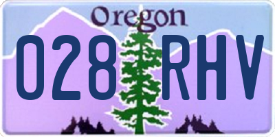 OR license plate 028RHV