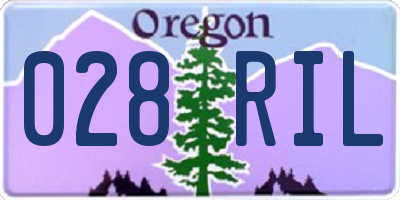 OR license plate 028RIL