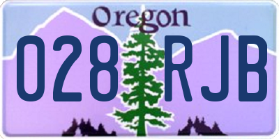 OR license plate 028RJB