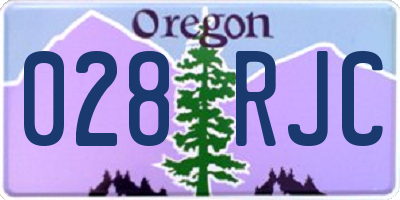OR license plate 028RJC