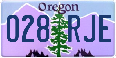 OR license plate 028RJE
