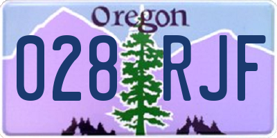 OR license plate 028RJF