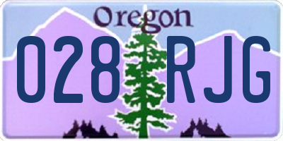 OR license plate 028RJG