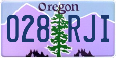 OR license plate 028RJI