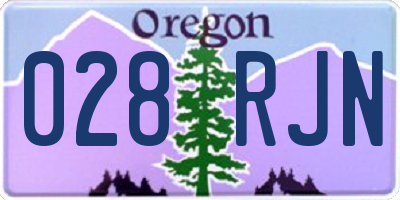 OR license plate 028RJN