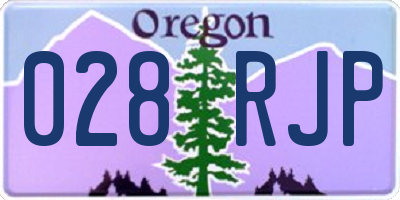 OR license plate 028RJP